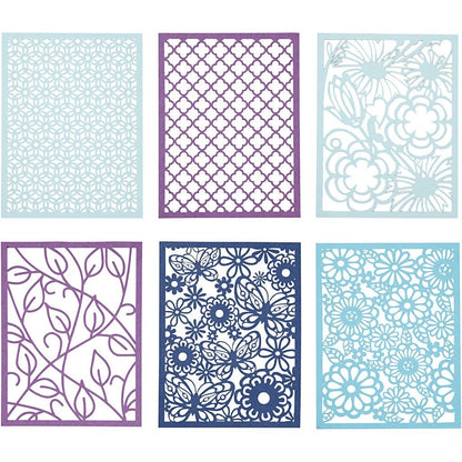 A5 x 24 Assorted Colour Different Design Lace Patterns Cardboard Sheets Pad 200g - Home - Crafts