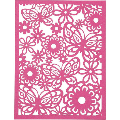 A5 x 24 Assorted Colour Different Design Lace Patterns Cardboard Sheets Pad 200g - Home - Crafts