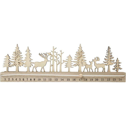 Advent Calendar Countdown Plywood Veneer Fine Motif Christmas
