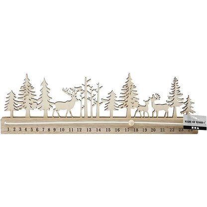 Advent Calendar Countdown Plywood Veneer Fine Motif Christmas