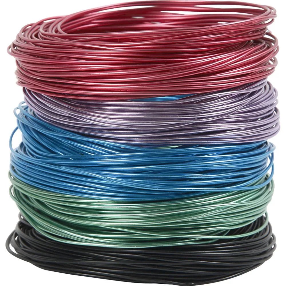 Aluminum Normal Wire Round Jewellery Making Ornaments Assorted Sizes Length