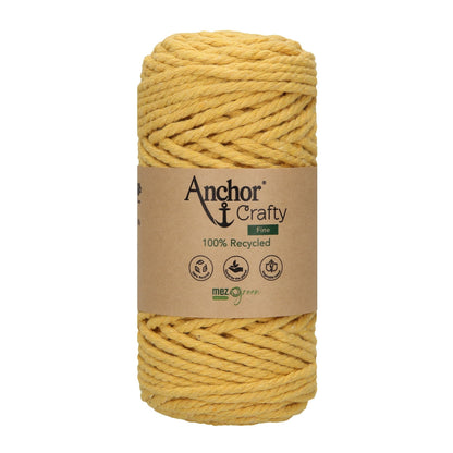 Anchor 3mm 250g 100% Recycled Soft 3-Ply Twisted Eco-Friendly Yarn - Knitting Crocheting Crafts - Various Colours