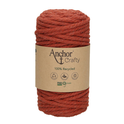Anchor 5mm 250g 100% Recycled Soft 3-Ply Twisted Eco-Friendly Yarn - Knitting Crocheting Crafts - Various Colours