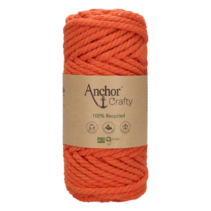 Anchor 5mm 250g 100% Recycled Soft 3-Ply Twisted Eco-Friendly Yarn - Knitting Crocheting Crafts - Various Colours