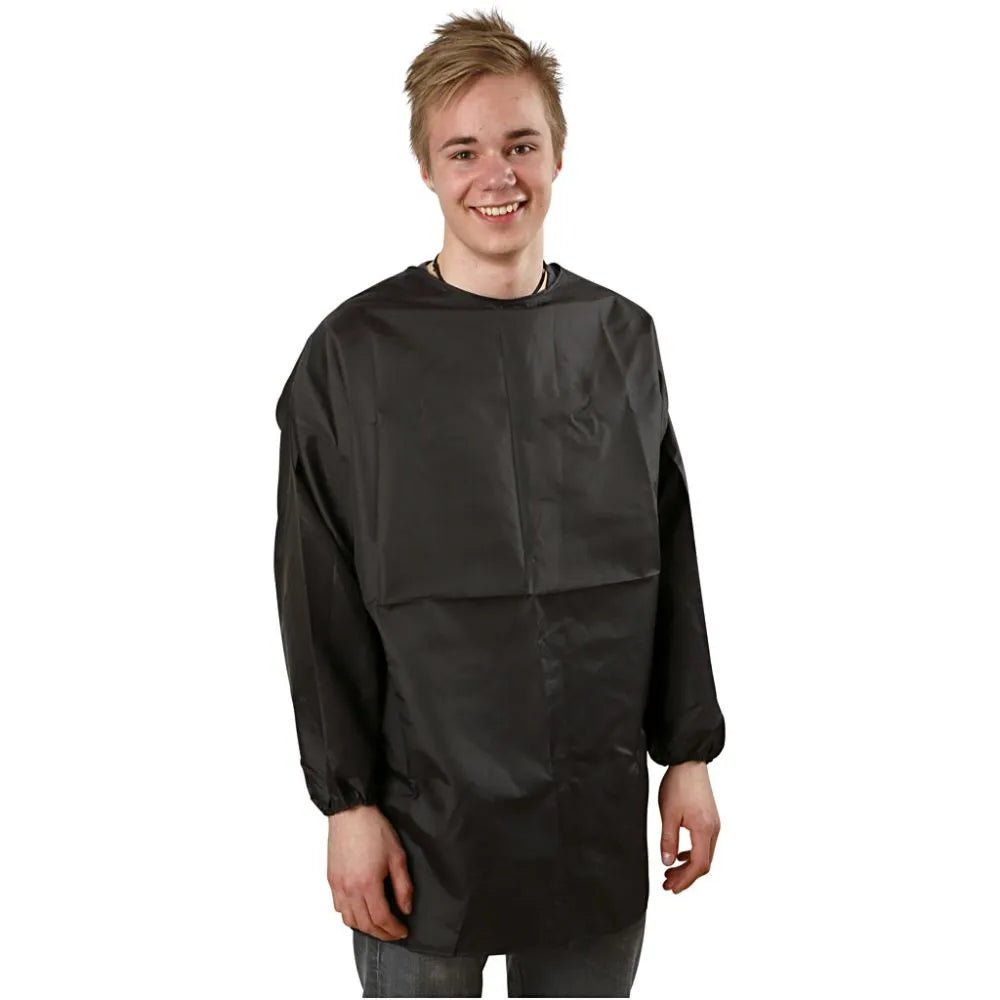 Apron Nylon Black 41cm to 83cm Long Sleeved Painting Crafts Drawing School