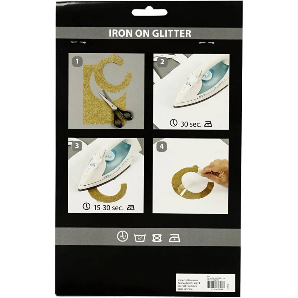 Assorted Sheet Glitter Paper Iron Washable Transfer Foil Decorations A5 15x21 cm