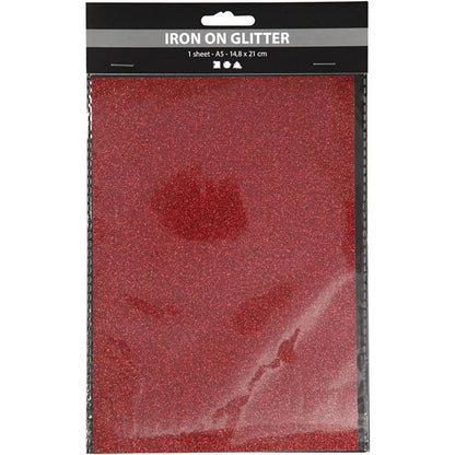 Assorted Sheet Glitter Paper Iron Washable Transfer Foil Decorations A5 15x21 cm