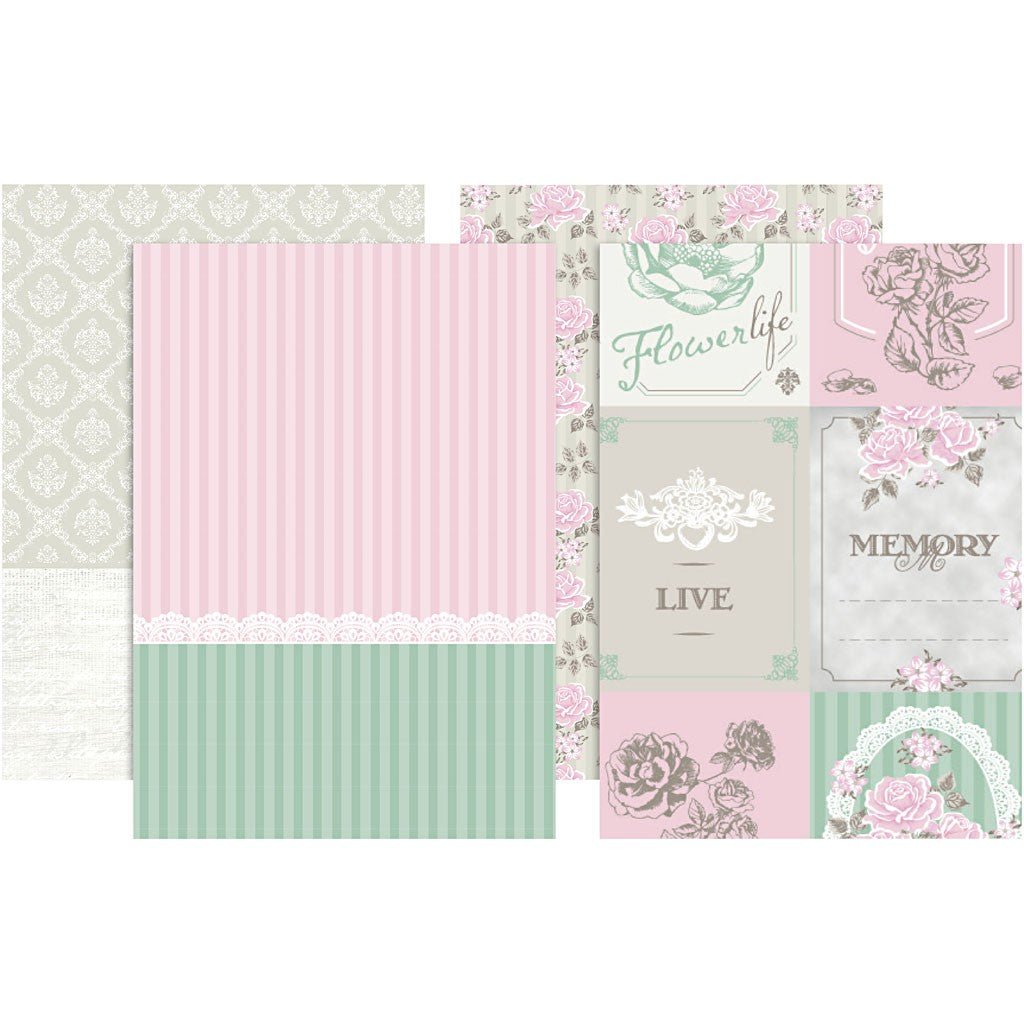 Assorted Sheets of Semi - Transparent Decoupage Papers - 4 Designs - Skagen - Home - Crafts