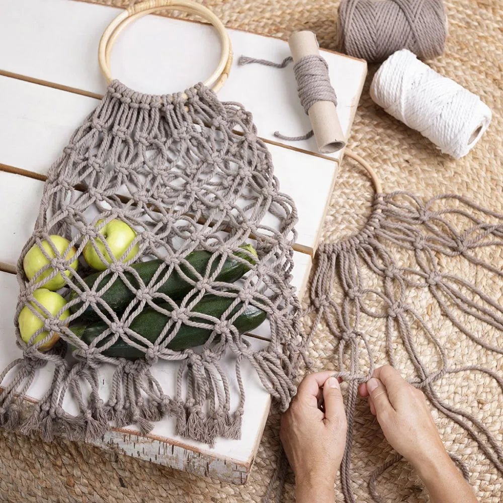 Bamboo Round Bag Making Handle Wooden Sewing Embroidery Accessories D:17 cm