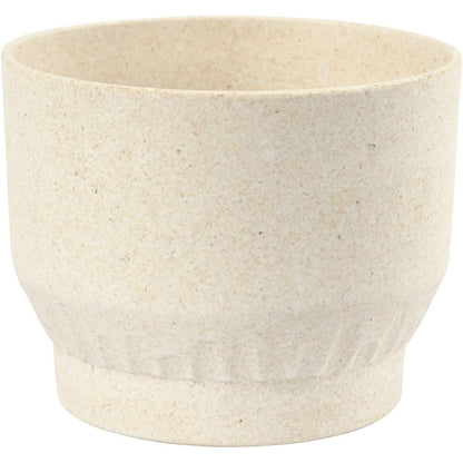 Bamboo Wood Bowl Herb Pot With Pleated Pattern Home Decorations Crafts H: 9.3 cm D: 12 cm - Home - Crafts