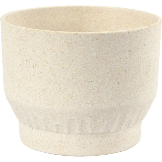Bamboo Wood Bowl Herb Pot With Pleated Pattern Home Decorations Crafts H: 9.3 cm D: 12 cm - Home - Crafts