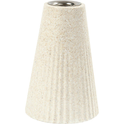 Bamboo Wood Candle Metal Holder With Pleated Pattern Home Decorations Crafts H: 13 cm D: 7 cm - Home - Crafts