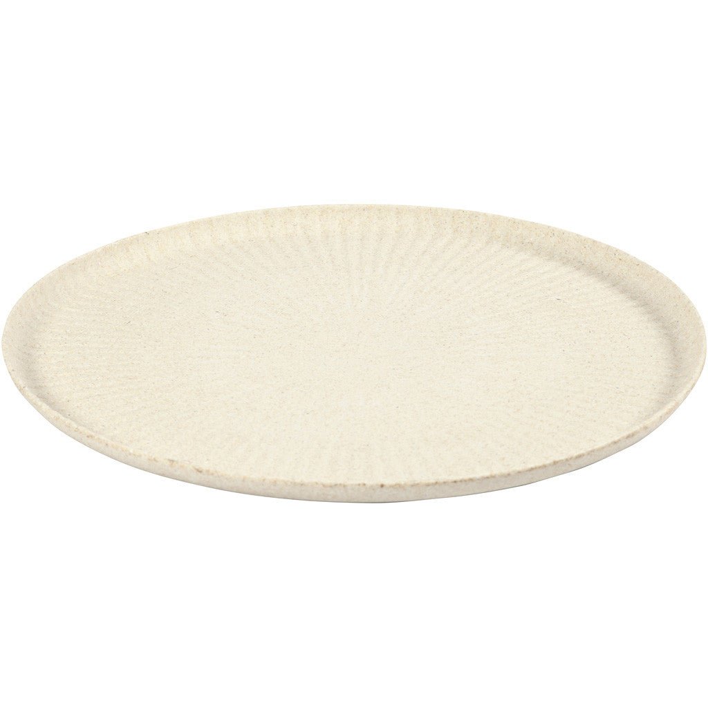 Bamboo Wood Fiber Circular Serving Tray Tableware Decoration Crafts D: 30cm - Home - Crafts