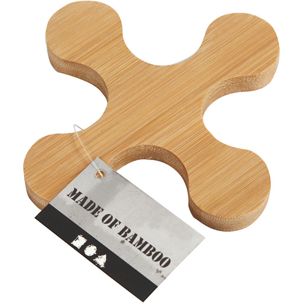 Bamboo Wood Propeller Shaped Trivet Tableware Decoration Crafts L: 12cm W: 12cm - Home - Crafts