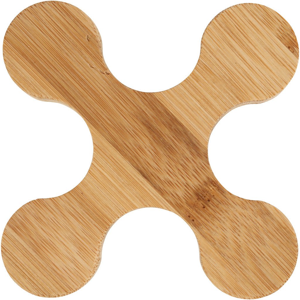 Bamboo Wood Propeller Shaped Trivet Tableware Decoration Crafts L: 12cm W: 12cm - Home - Crafts