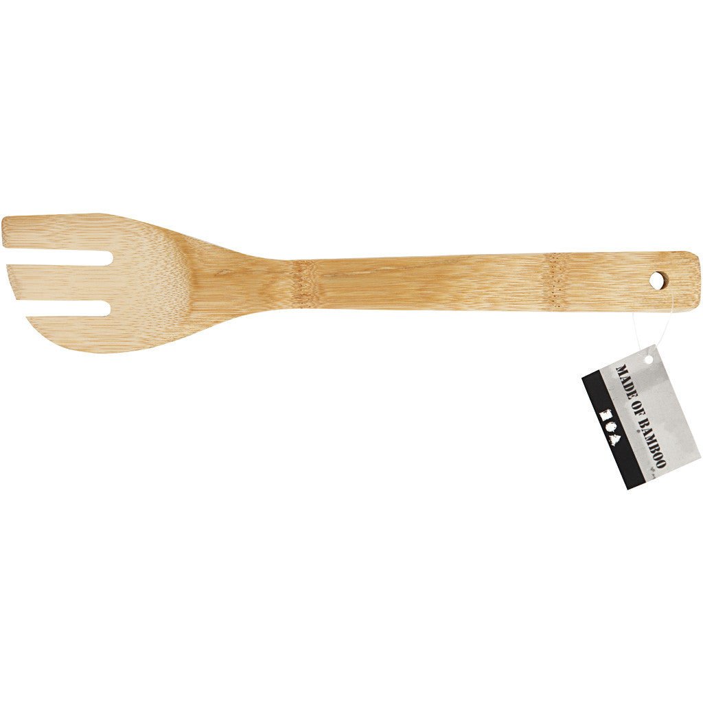 Bamboo Wood Spatula With Grooves Cookware Decoration Crafts L: 30 cm W: 6 cm - Home - Crafts