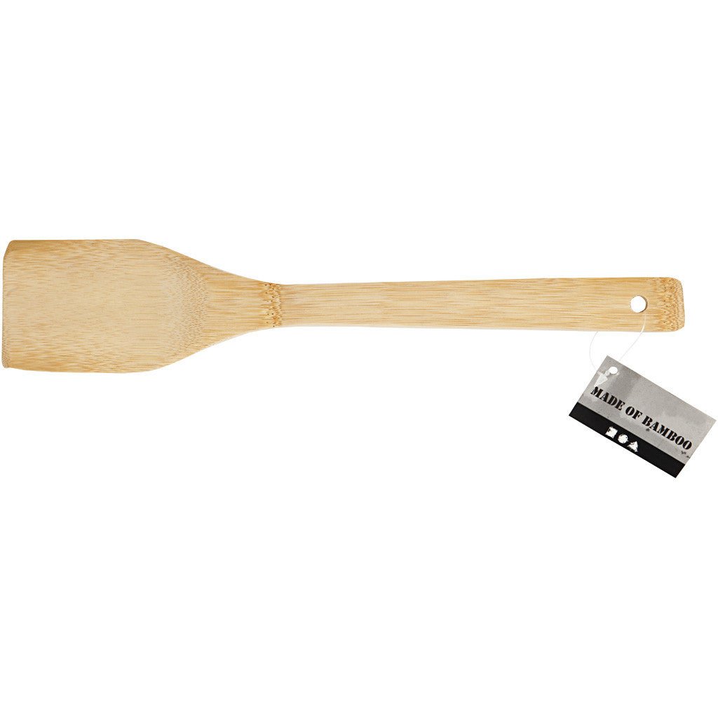 Bamboo Wood Spatula With Suspension Hole Cookware Decoration Crafts L: 30 cm - Home - Crafts
