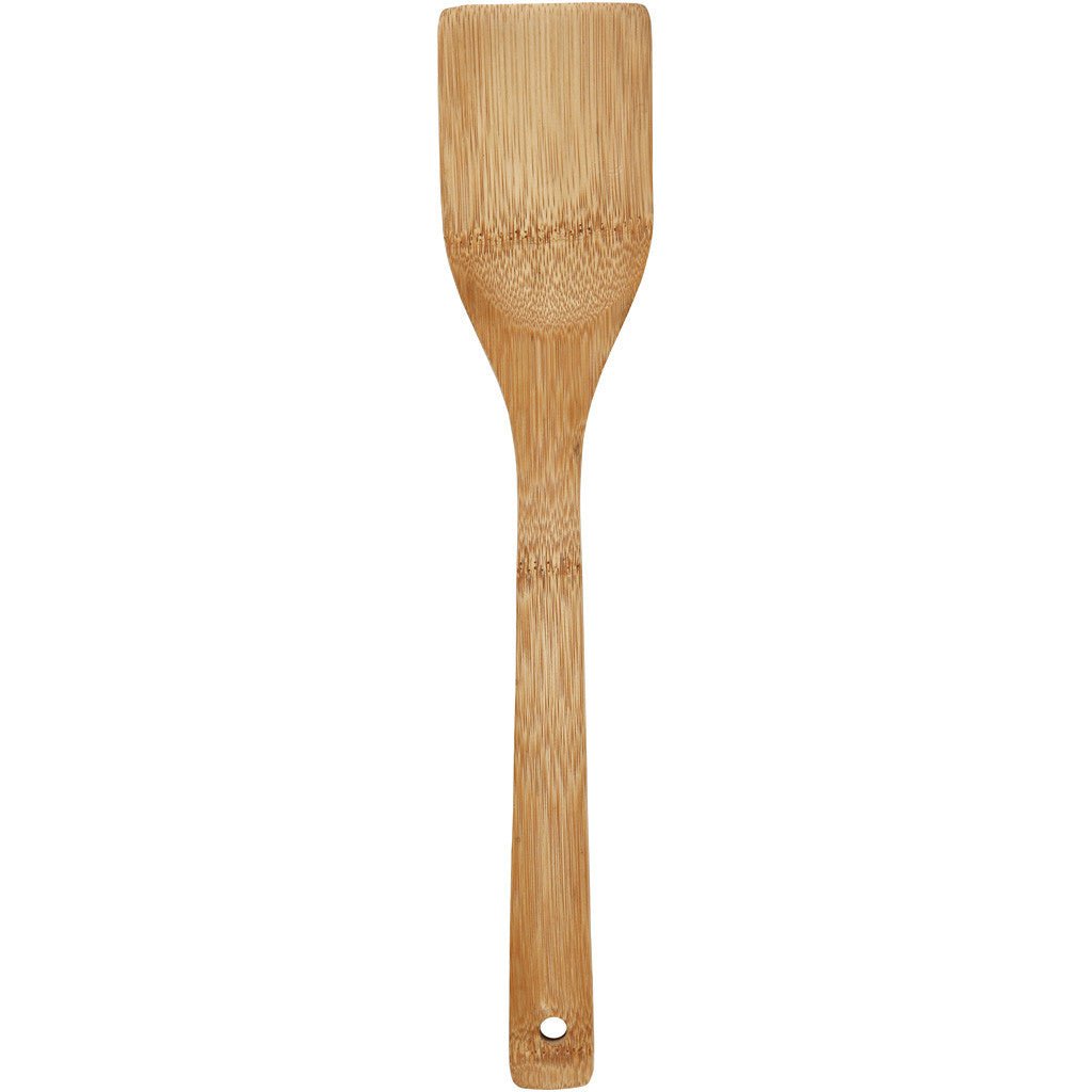 Bamboo Wood Spatula With Suspension Hole Cookware Decoration Crafts L: 30 cm - Home - Crafts