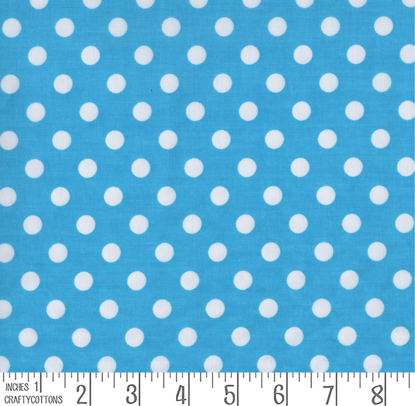 Blue Dots Polycotton Children Fabric Choose Size - Home - Crafts