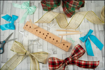 Bow Maker Adjustable Wooden Instructions Sheet 4 Pegs