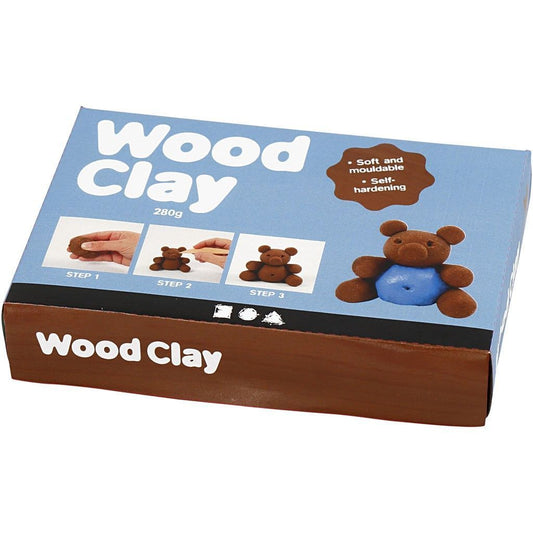Brown Colour Mouldable Modelling Clay Material With Wood Powder 280 g - Home - Crafts