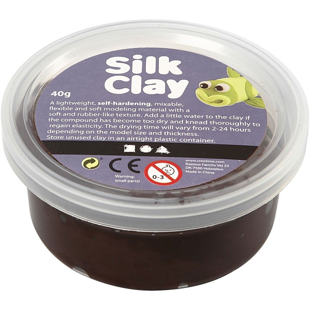 Brown Colour Pliable Lightweight Modelling Compound With Plastic Tub 40 g - Home - Crafts