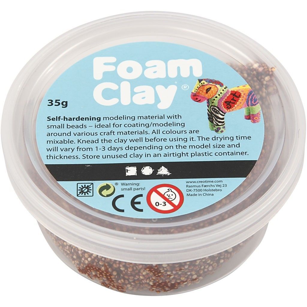 Brown Colour Small Bead Modelling Material With Plastic Tub 35 g - Home - Crafts