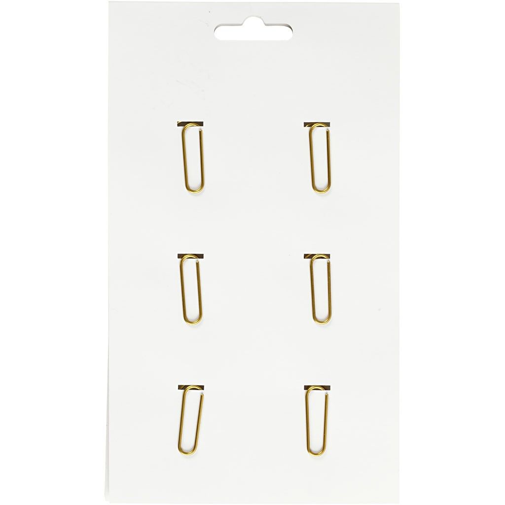 Cactus Shaped Metal Gold Colour Paperclips For Card Gift Decorations 40 mm x 30 mm - Home - Crafts