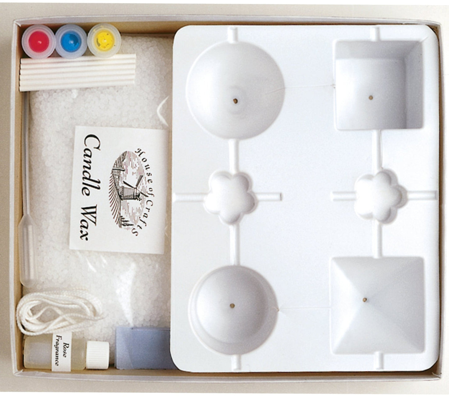 Candle Making Craft Kit Instructions Vegetarian Wax Pellets Moulds Dyes Fragrance Pipette Wicks
