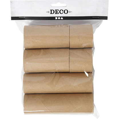Cardboard Tubes Craft Rolls Recycled Card Decorate 4.7, 9.3, 14 cm Six Pack