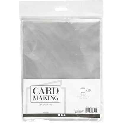 Cellophane Card Display Bags Self-Adhesive Flap Clear Choose Size Quantity