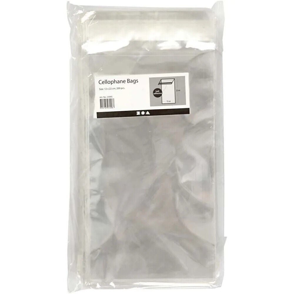 Cellophane Card Display Bags Self-Adhesive Flap Clear Choose Size Quantity