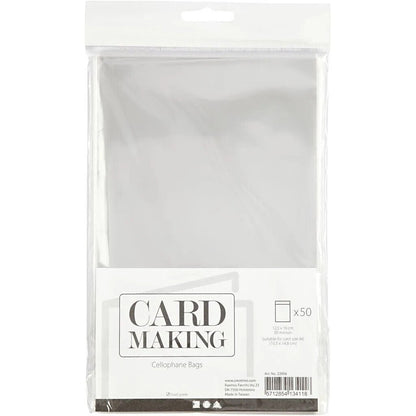 Cellophane Card Display Bags Self-Adhesive Flap Clear Choose Size Quantity