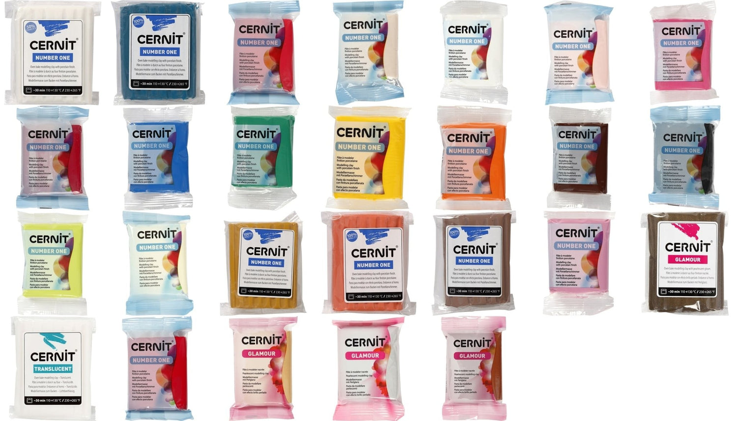 Cernit 56g Modelling Clay Oven Harden Porcelain Finish Assorted Colour Crafts - Home - Crafts