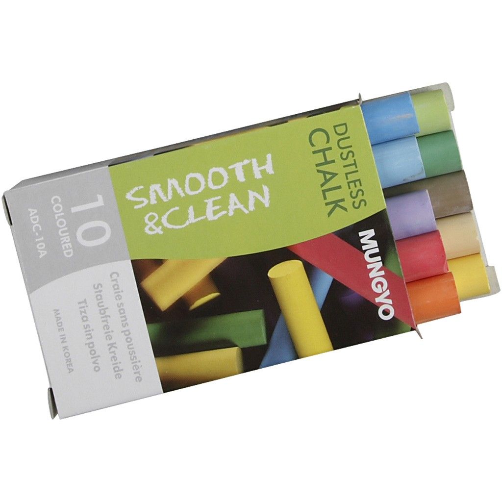 Chalkboard Chalk Assorted Colours Dustless Blackboard Boxed 8 cm x 100 - Home - Crafts