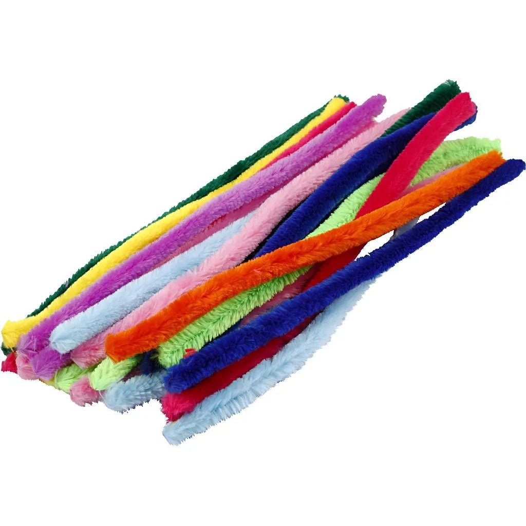 Chenille Stems Pipe Cleaners Nylon 30cm Assorted Colours Craft Project 200pack