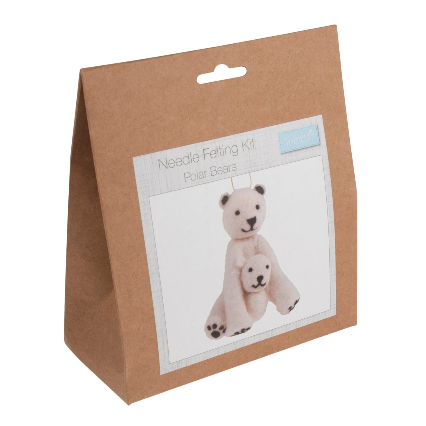 Christmas Needle Felting Crafting Kit Polar Bear | Cute Decorations Toys | Beginner Friendly