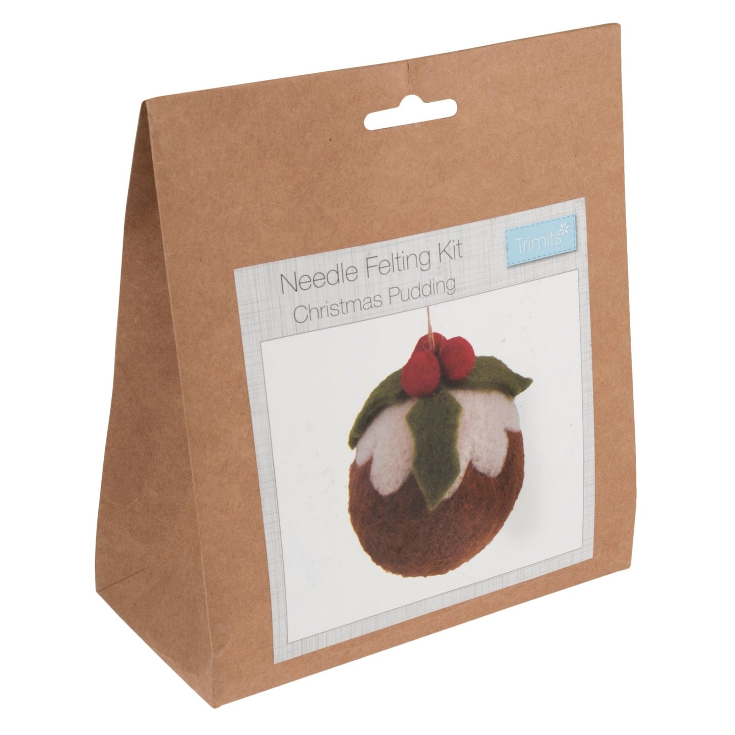 Christmas Needle Felting Crafting Kit Pudding | Cute Decorations Toys | Beginner Friendly