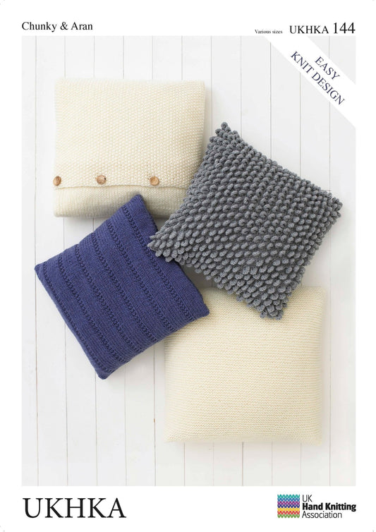 Chunky Aran Knitting Pattern For Assorted Size Cushion Covers - Home - Crafts