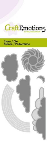 Clouds Sun Rainbow Stencil Die Universal Embossing Cutting Machine Sizzix Card Making - Home - Crafts