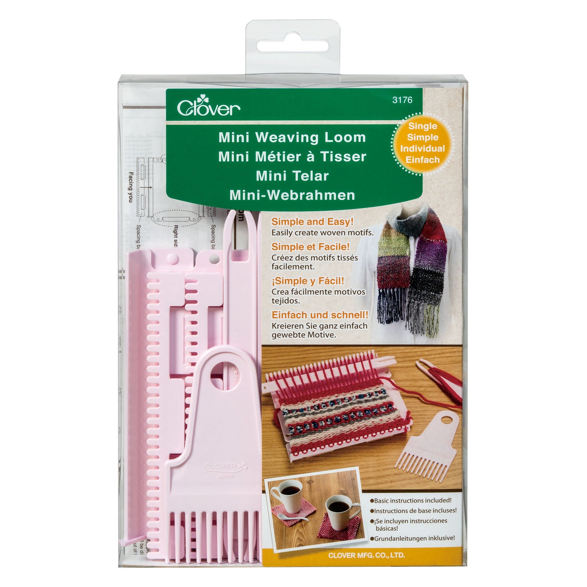 Clover Mini Weaving Loom Set Warp Settings Full Instructions - Home - Crafts