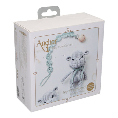 Crochet Kit Amigurumi Baby Hippo Pure Cotton Medium Skilled