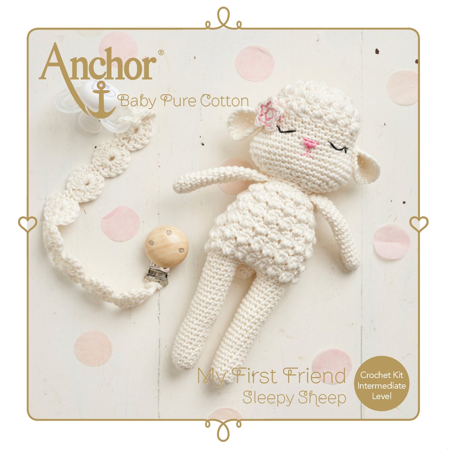 Crochet Kit Amigurumi Baby Sheep Pure Cotton Medium Skilled