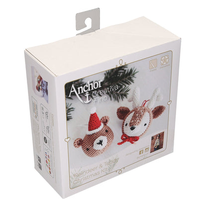 Crochet Kit Amigurumi Christmas Reindeer & Teddy Medium Skill
