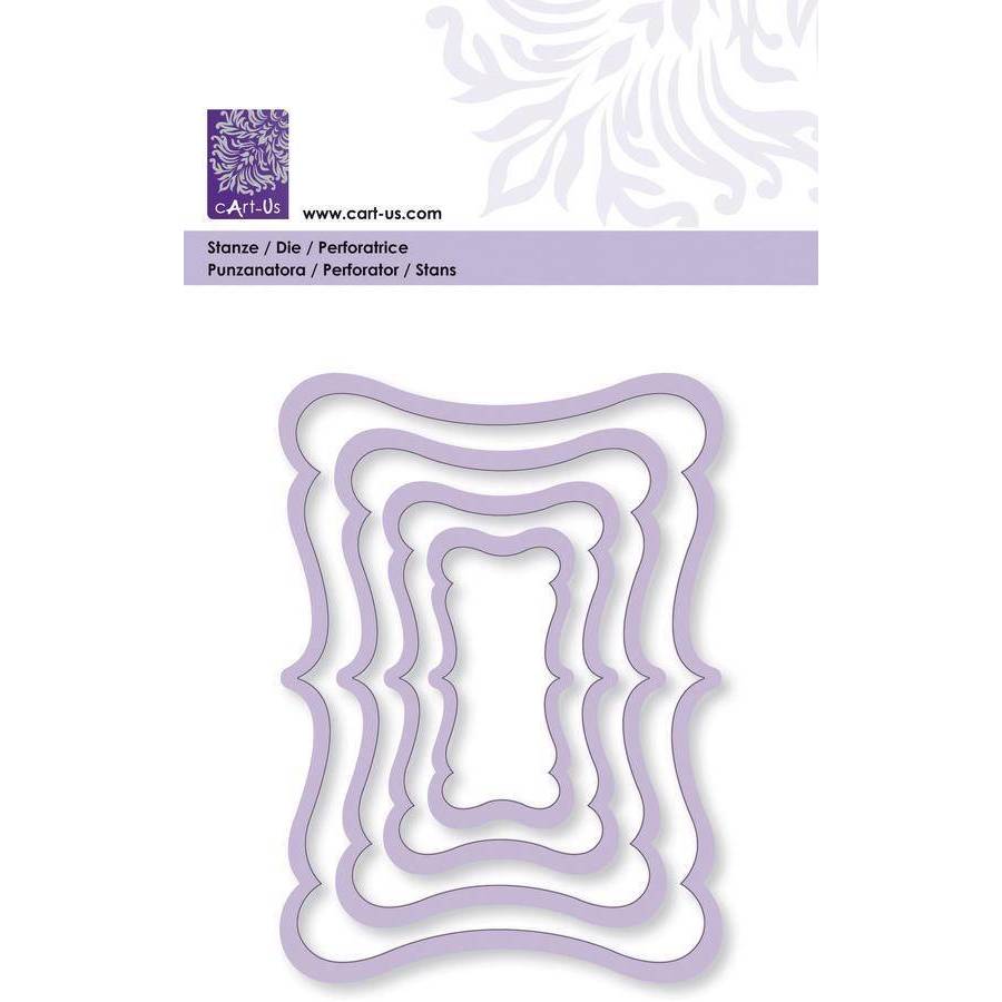 Curve Frame Rectangle All Machine Punching Embossing Stencil Decoration Craft 52 - 106 mm - Home - Crafts