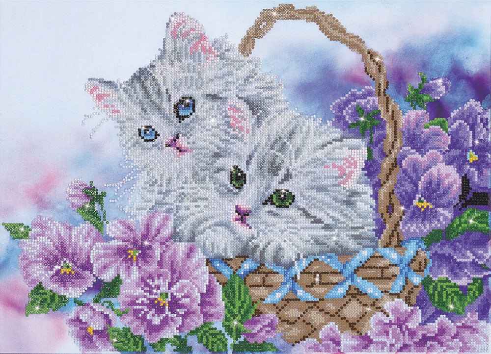 Diamond Dotz Printed Canvas Kit Fabric Needlecrafts 52cm x 42cm - Select Design
