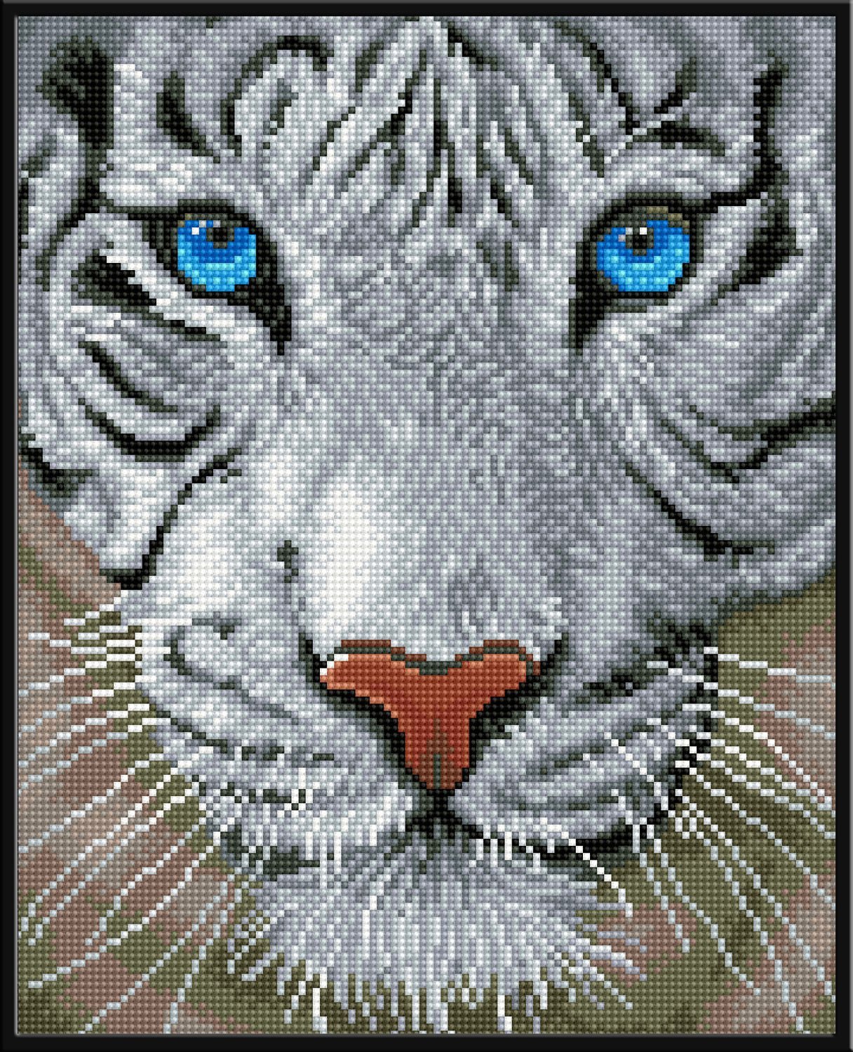 Diamond Dotz Printed Canvas White Frame Needlecrafts 32cm x 32cm - Select Design - Home - Crafts
