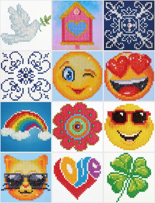 Diamond Dotz Printed Fabric Kit Needlecrafts 10.2cm x 10.2cm - Select Design - Home - Crafts