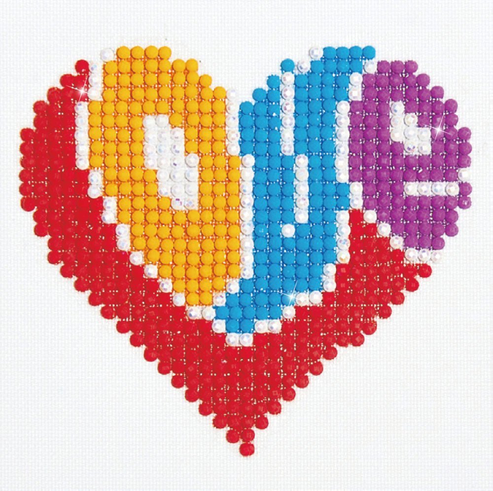 Diamond Dotz Printed Fabric Kit Needlecrafts 10.2cm x 10.2cm - Select Design - Home - Crafts