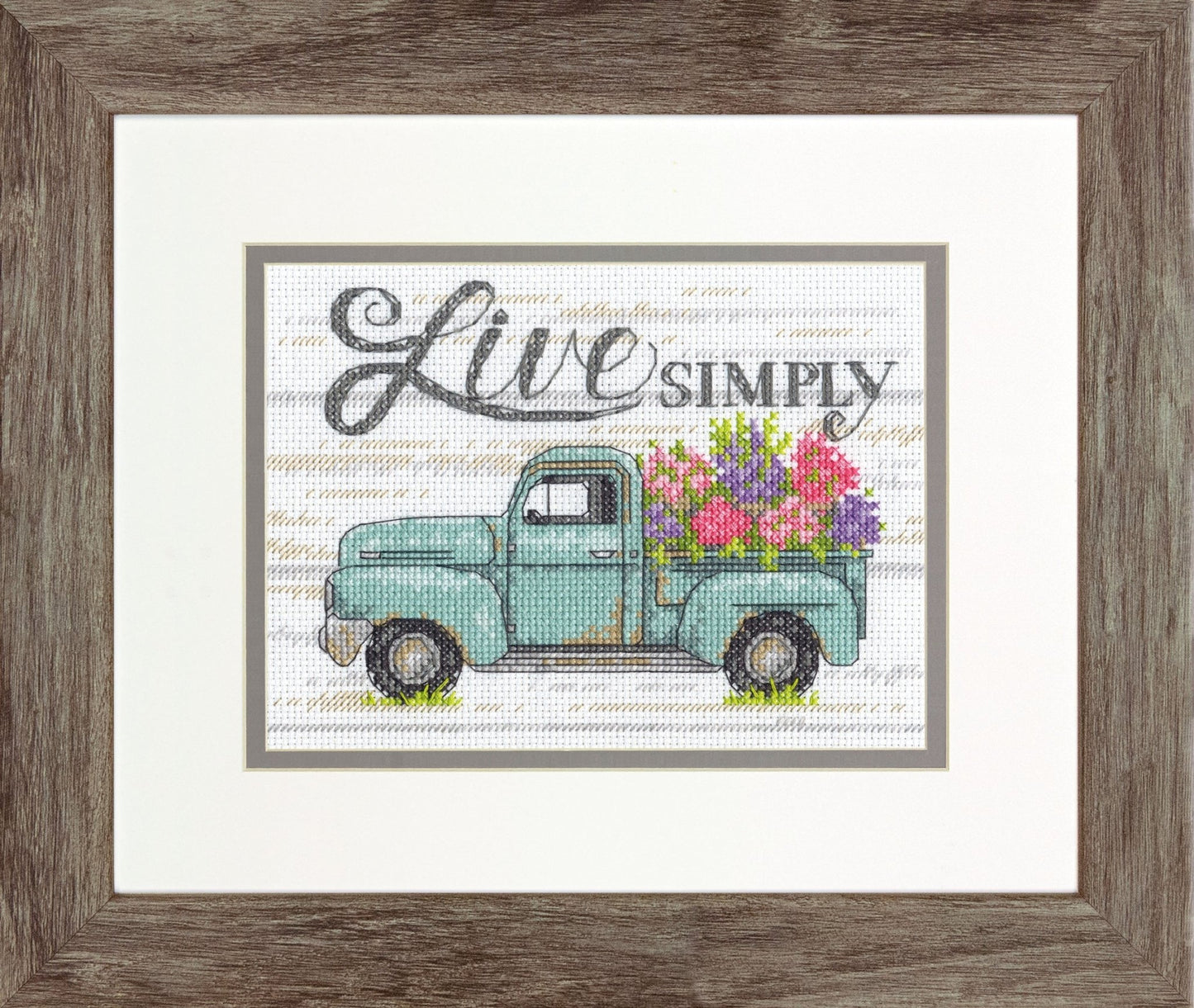 Dimensions Cross Stitch Canvas Kit Needlecraft Crafts 17.8x12.7cm - Flower Truck - Home - Crafts